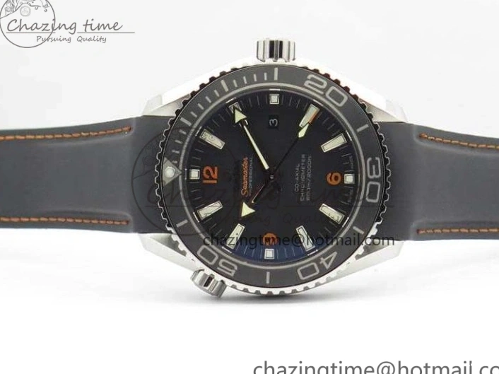 0127 GoodFit Planet Ocean Pro 45mm OMF 1:1 Best Edition Orange Marker On Rubber Strap A8500 (Black Balance Wheel) 8139